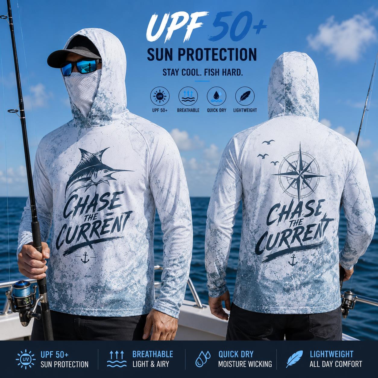 Мужская рыболовная толстовка с – обзор и цена Fishing Mask Sun Protection